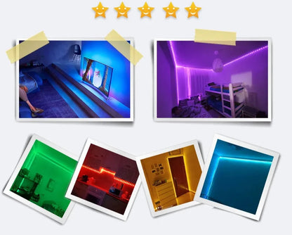 ColorRGB 5050 LED szalagfény Bluetooth App 5V USB LED szalag Rugalmas TV háttérvilágításhoz 16 millió szín