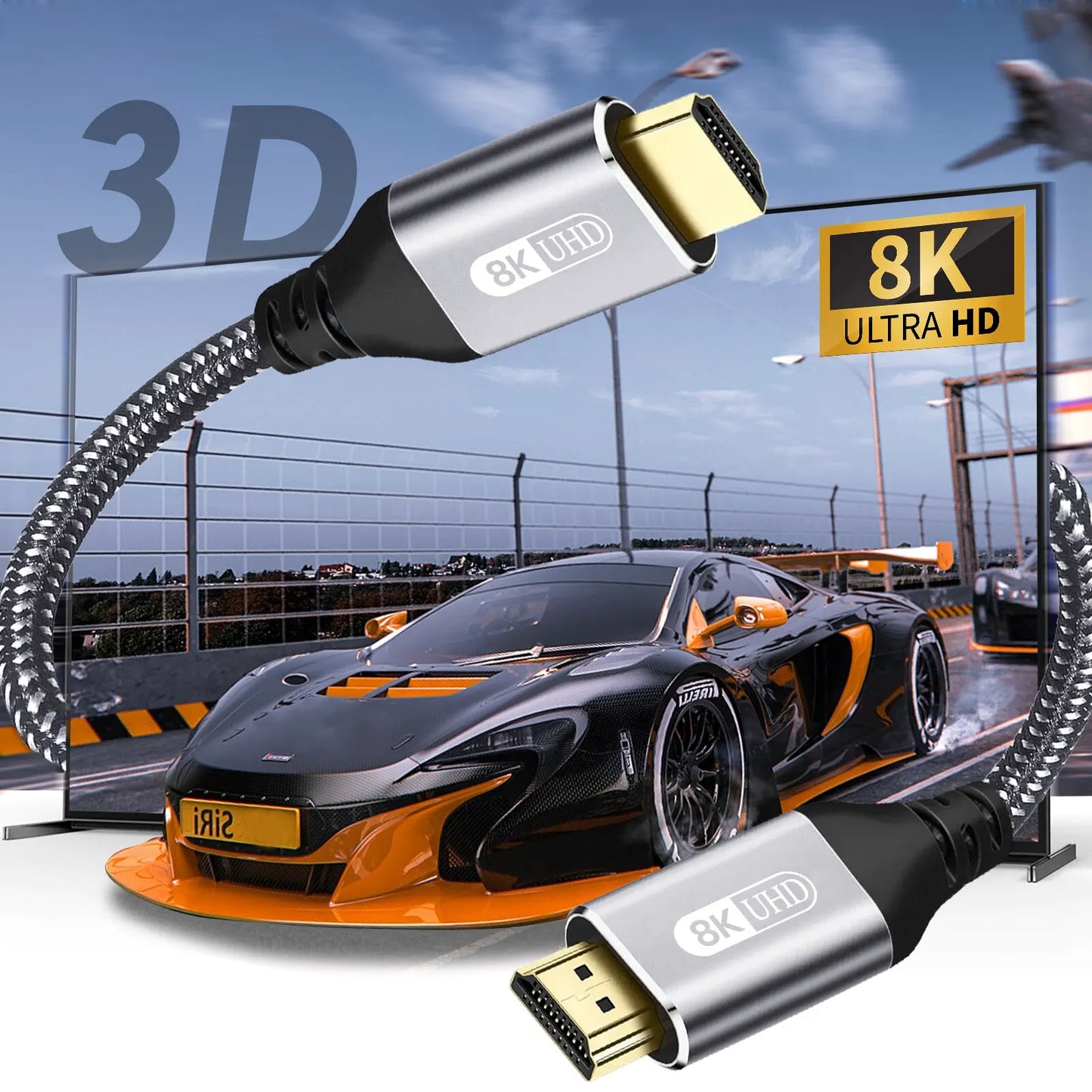 NIERBO HDMI 2.1 kábel HDMI Cord 8K 60Hz 4K 120Hz 48Gbps EARC ARC HDCP maximális gyorsaság HDR HD TV Laptop Projektorhoz PS4, PS5