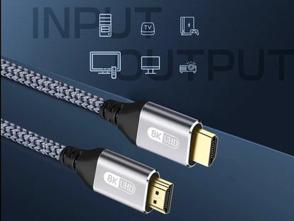 NIERBO HDMI 2.1 kábel HDMI Cord 8K 60Hz 4K 120Hz 48Gbps EARC ARC HDCP maximális gyorsaság HDR HD TV Laptop Projektorhoz PS4, PS5