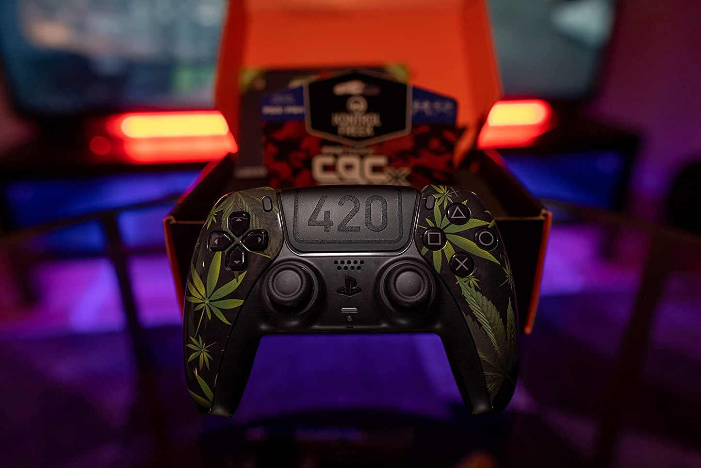 Custom Wireless UN-MODDED PRO Controller Compatible with PS5 Exclusive Unique Design (420 Black)